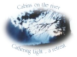 Cabins on the river at Gathering Light ... a retreat located in southern Oregon near Crater Lake National Park.