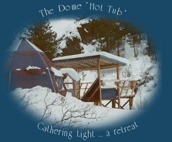 the dome hot tub at gathering light ... a retreat in southern oregon near crater lake national park: cabins, tree houses in the forest on the river.