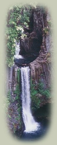 toketee waterfall on the wild and scenic umpqua river.
