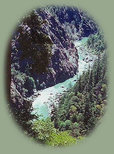 hells gate on the wild and scenic rogue river in the siskiyou mountains of southern oregon.