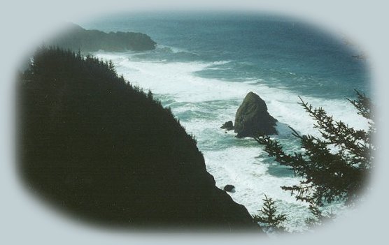 High cliffs of the oregon Coast in southern oregon