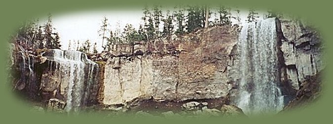 paulina waterfalls at newberry volcanic national monument.