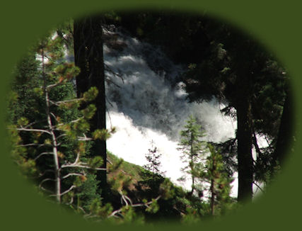 Crater lake photographed from the lodge in winter.