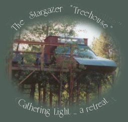 The Stargazer Treehouse at Gathering Light ... a retreat located in southern Oregon near Crater Lake National Park. Link to the stie map of the retreat site.