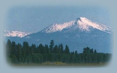 mt scott from the williamson river valley in oregon, not far from crater lake national park.