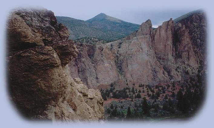 the dihedrals at smith rock in the central oregon high desert.