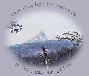 union peak photographed from the eastern rim at crater lake national park in the cascade mountains of oregon.